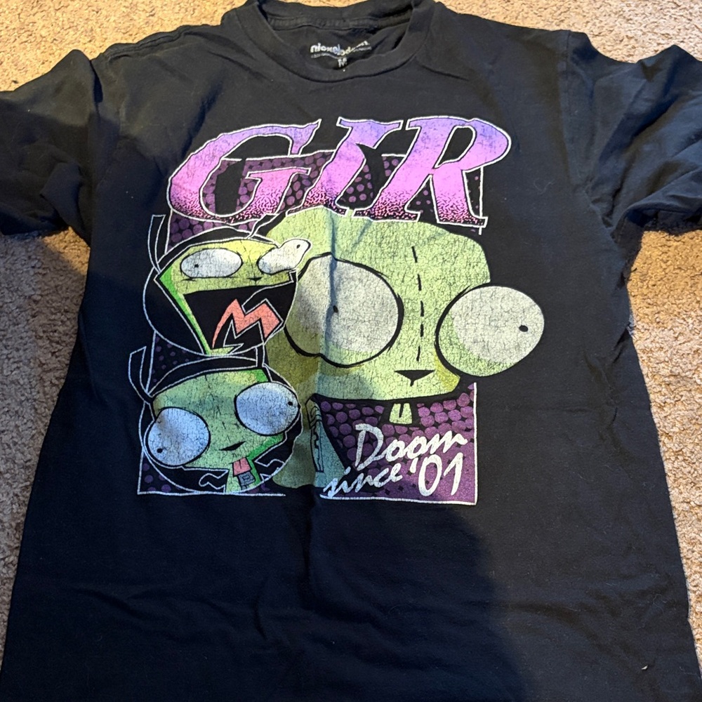 Nickelodeon GIR Black and Green Kids T-Shirt